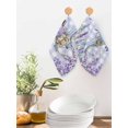 thumbnail image 2 of Purple Flowers Kitchen Dish Towels for Drying Dishes Set of 3, Weeping Spring Floral Bicycle Checkered Waffle Weave Microfiber Hand Tea Bathroom Towels Quick Dry & Absorbent Towel 12x12, 2 of 7