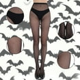 thumbnail image 4 of Women Pantyhose Halloween Stockings Hosiery Fishnet Sheer Pantyhose Breathable Hollow Out Women's Tights, 4 of 4