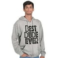 thumbnail image 4 of Best Dude Ever BFF Friendship Friend Zip Hoodie Sweatshirt Men Brisco Brands L, 4 of 5