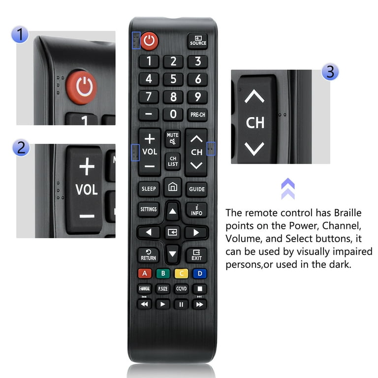Universal remote control with teletext button for Samsung Smart TV - Italy,  New - The wholesale platform