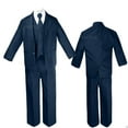 thumbnail image 1 of Infant Toddler BOY Kid Teen WEDDING CHURCH FORMAL TUXEDO Vest SUIT sz 0M-20 NAVY, 1 of 7