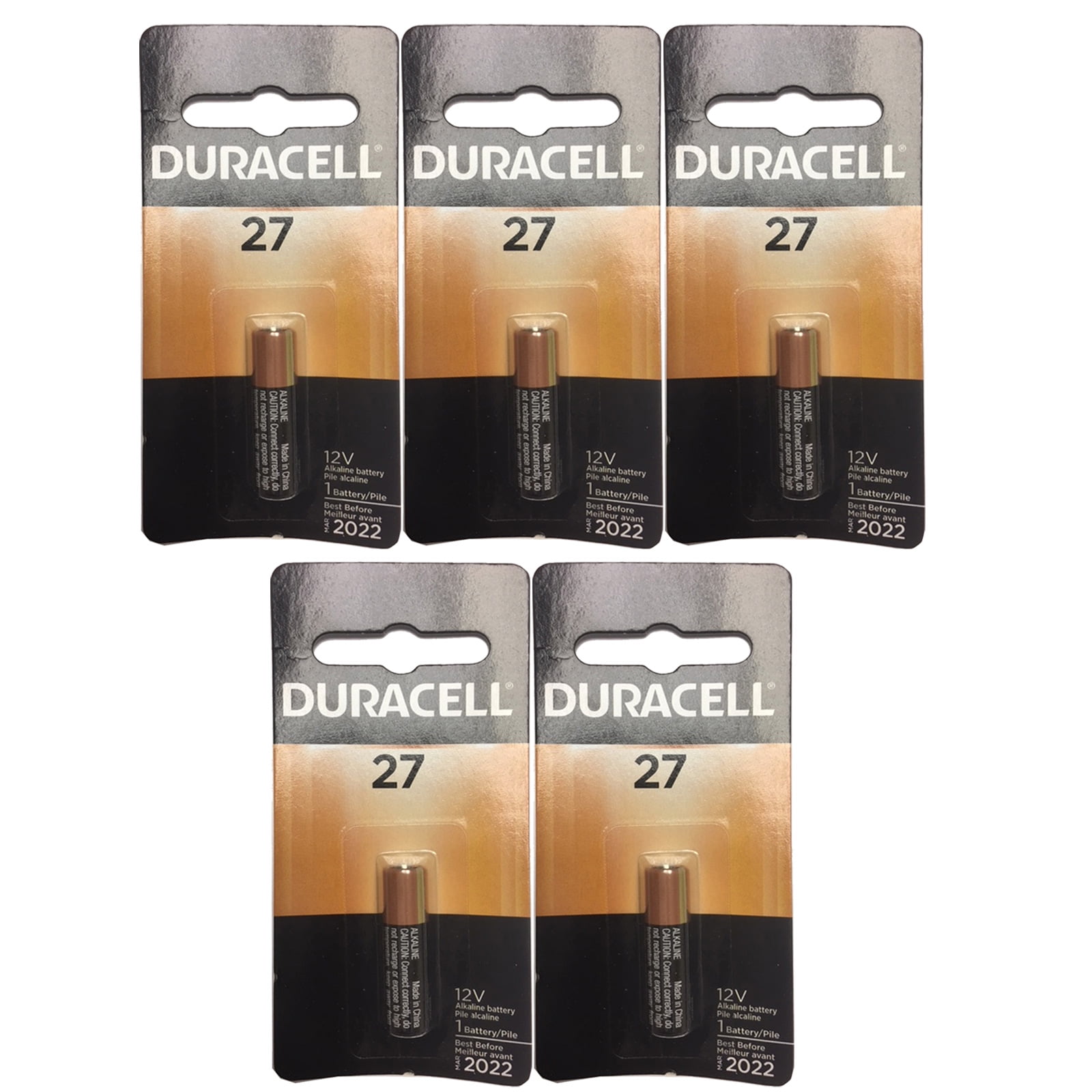 5x Duracell MN27 Alkaline 12V Battery G27A, A27, GP27A, AG27, L828 ...