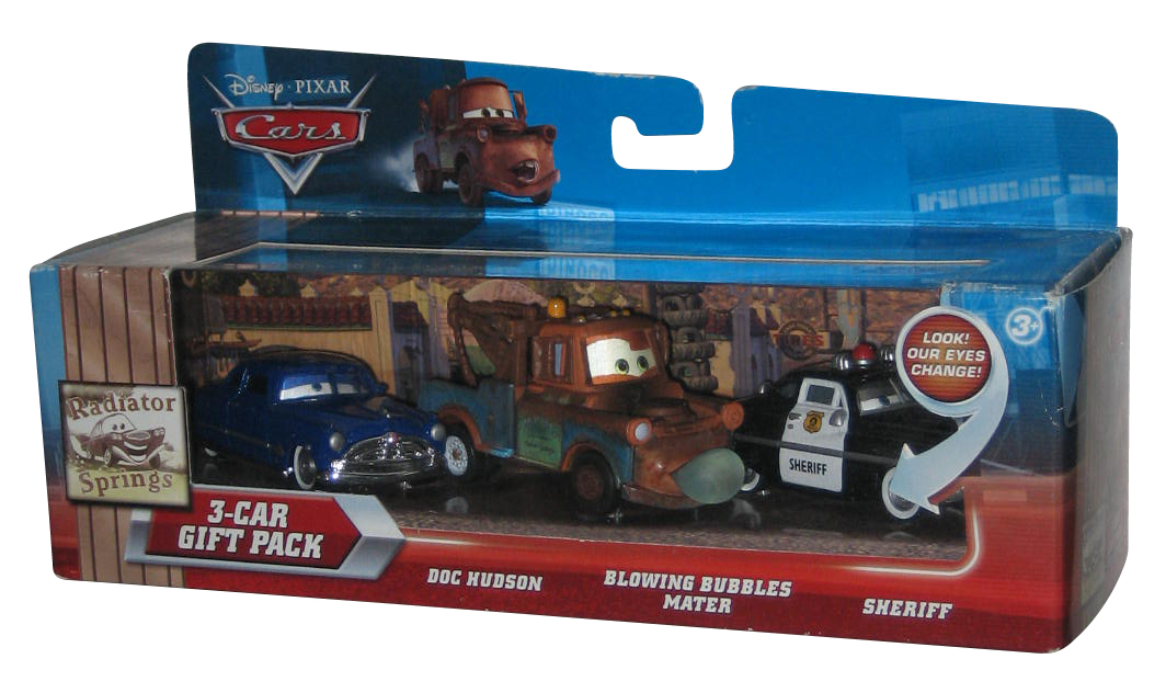 Disney Pixar Cars Movie Lenticular Eyes 3pc Car Gift Pack (Doc Hudson