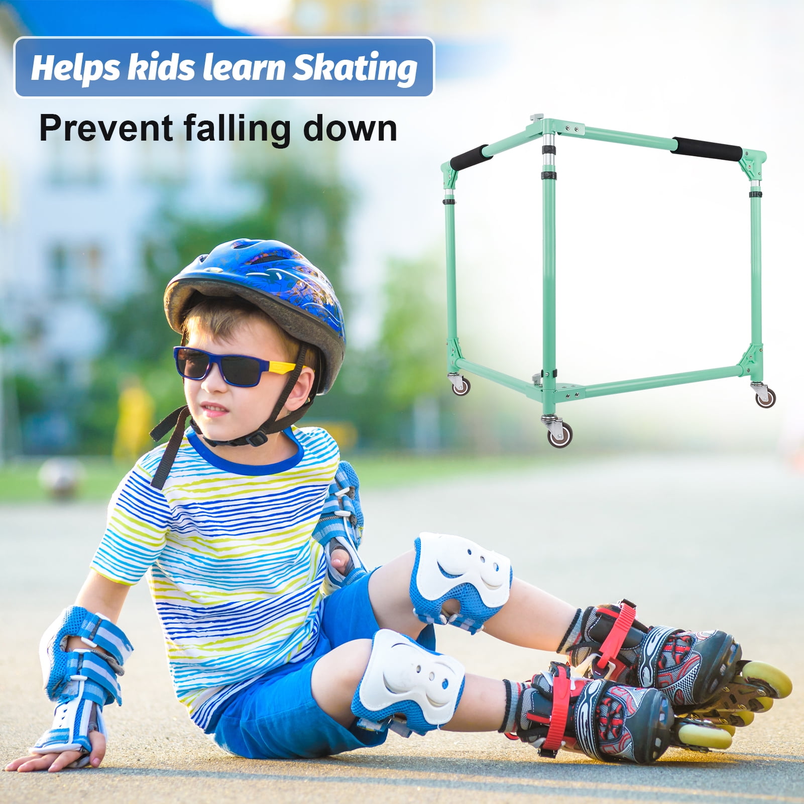 GanFindX Folding Skater Aid Roller Skate Trainer for Kids Toddler Adjustable Height