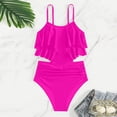 thumbnail image 7 of Paiwinds Girls Ruched Tankini Set, Fashionable Two-Piece Swimsuit, Quick-Dry Nylon Spandex, Trendy Swimwear in Multiple Colors for Beach & Pool, Ages 7-14, 7 of 7
