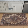 thumbnail image 2 of Bloom Rugs Washable Non-Slip 3' x 5' Rug - Beige / Terracotta Traditional Oriental Area Rug for Living Room, Bedroom, Dining Room, and Kitchen - Exact size: 3' x 5', 2 of 9