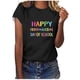 thumbnail image 1 of Camiseta de Profesor de Mujeres, 100 Días Feliz de la Escuela Imprimir Carta de Manga Corta para el Uso Casual Y de Fiesta, la Enseñanza Tee de Moda Temática, 1 of 4
