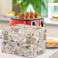 thumbnail image 3 of HELLHERO Coffee Theme Print 4 Slice Toaster Covers for Kitchen Counter, Universal Size Oven Dust Cover with Drawstring, Washable Bread Maker Protector, 3 of 8