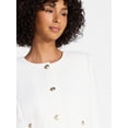 thumbnail image 5 of Time and Tru Women's Tweed Ladylike Blazer Jacket, Sizes XS-XXXL, 5 of 7