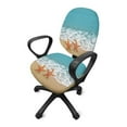 thumbnail image 2 of ZUXONGSY Beach Starfish Office Chair Covers Stretchable 2 Piece No Arms Skin Friendly High Back Computer Chair Cover Polyester Chair Protector Cover for Office or Home Chair Decor, 2 of 7