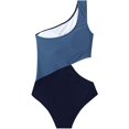 thumbnail image 2 of Women's Bathing Suits One Shoulder Cutout One Piece Swimsuit Swimwear Monokini, 2 of 6