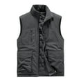 thumbnail image 2 of YLSDY Men's Winter Vest Fleece Lined Warm Sleeveless Jacket Outdoor Utility Vest with Pockets Gray XXL, 2 of 3