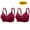 Red, variant on Amidoa Wire-Free Bras for Older Women Heavy Breast Full-Figure Beige Solid 2 Pcs Bras Brasiers Women L