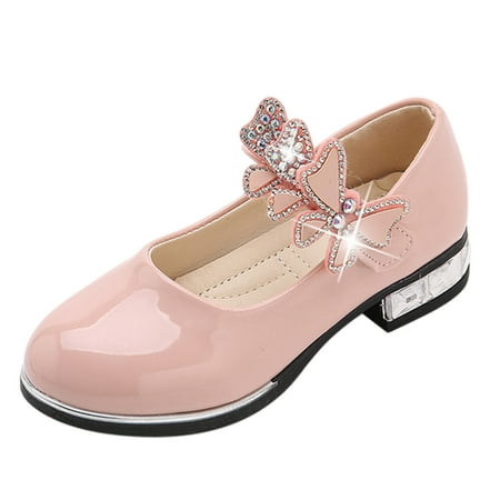 

Wesracia Toddler Shoes Kids Sandals Bling Toddler Shoes Princess Mary Non-Slip Bow Girls Baby Shoes