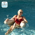 thumbnail image 3 of Big Joe Lux Bali Sling Pool Float, Navy and Ivory, Premier Mesh, Durable UV Protected Polyester Blend, No Inflation Needed, 3 of 7