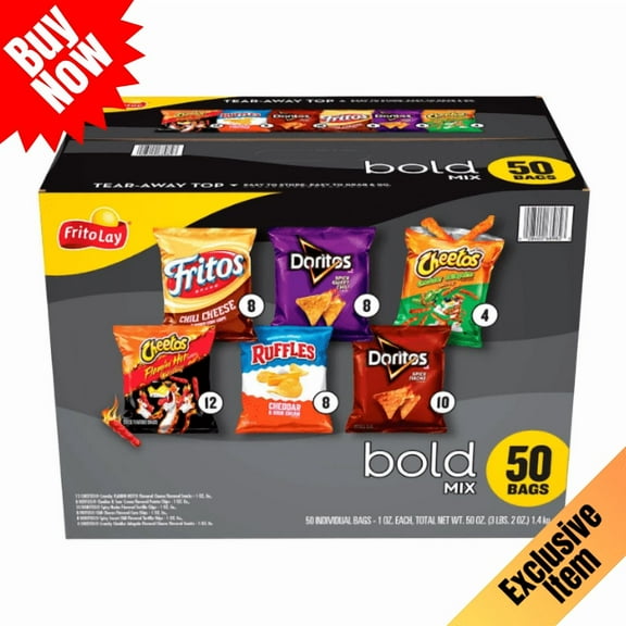 Frito-Lay Bold Mix, Variety Pack Chips, 50 pk.