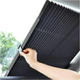 thumbnail image 1 of Parasol retráctil automático con protección UV Nuevo parasol para parabrisas, parabrisas súper retráctil Parasol para ventanas, parasol para ventanas delanteras de todos los automóviles (65 cm/25, 1 of 5
