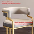 thumbnail image 5 of Upholstered Reception Chair Modern Kitchen Dining Room Chairs With Armrest Leather Modern Accent Armchairs With Barrel Backrest Side Chair For Living Room, 5 of 6