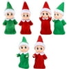 REGIARNES 6 Pieces Baby Elf Doll Christmas Boy and Girl Elf Baby Twins Dolls Christmas Miniature Accessories 2 Colors for Xmas Decorations Advent Calendars and Stocking Stuffers