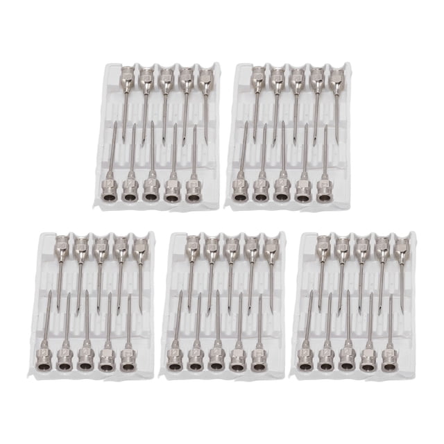 Agujas de inyección de acero inoxidable para aves de corral - Accesorios para agujas de inyección para vacas/cerdos (12x25 mm)