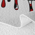 thumbnail image 5 of Manfei Retro Dripping Camouflage Quilt King, Contemporary Art Camo King Coverlet Set, Gray Red, 3-Piece, 1 Bedspread and 2 Pillowcases, 5 of 7