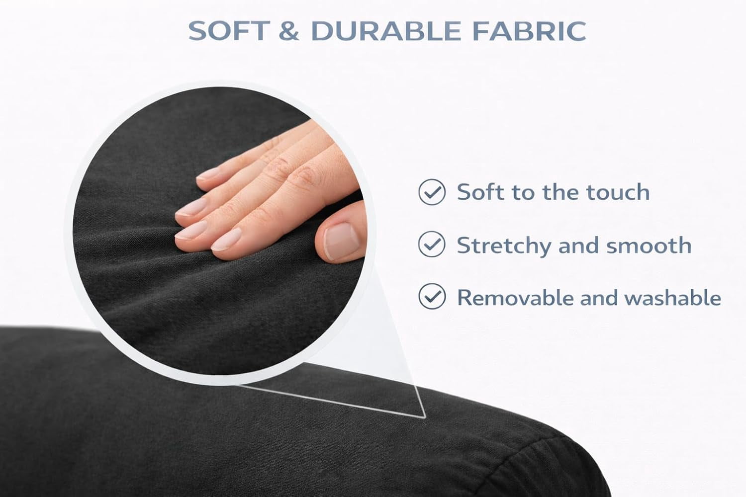 Mushy Pillows Compact Body Pillow – Moldable Microbead Support for Side Sleepers, 30" x 8"