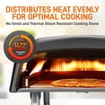 thumbnail image 4 of NutriChef Baking Stone for Pizza - 12.8” x 12.8” Durable and Safe Cooking Stone for BBQ Grill and Oven, Thermal Shock Resistant Grilling Stone, For Pies, Pastry & Bread, 4 of 5