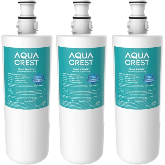 AQUACREST 3US-AF01 Under Sink Water Filter, Compatible with Filtrete Standard 3US-AS01, Aqua-Pure AP Easy C-CS-FF, Whirlpool WHCF-SRC, WHCF-SUFC, WHCF-SUF, pack of 3(package may vary)