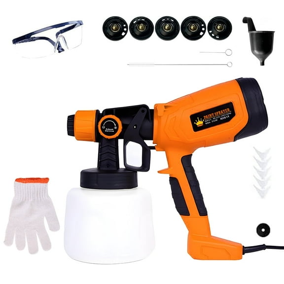 Paint Sprayer For House Painting 550W High Power Electric Cordless Spray Paint Machine For Furniture Cabinets Fence Walls Door Lawn And Garden Chairs Paint Tools