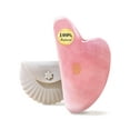 thumbnail image 1 of Herramientas faciales Gua Sha Rena Chris Fuller, cuarzo rosa, 1 of 7