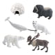 thumbnail image 5 of Set de 6 figuras de animales del , juguete educativo para fiestas, exhibición y juego de dioramas. Miniaturas de animales árticos, ideales, 5 of 9