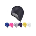 thumbnail image 5 of Swim Caps for Long Hair Silicone Swimming Hat w Ear Pockets for Men and Women, 5 of 5