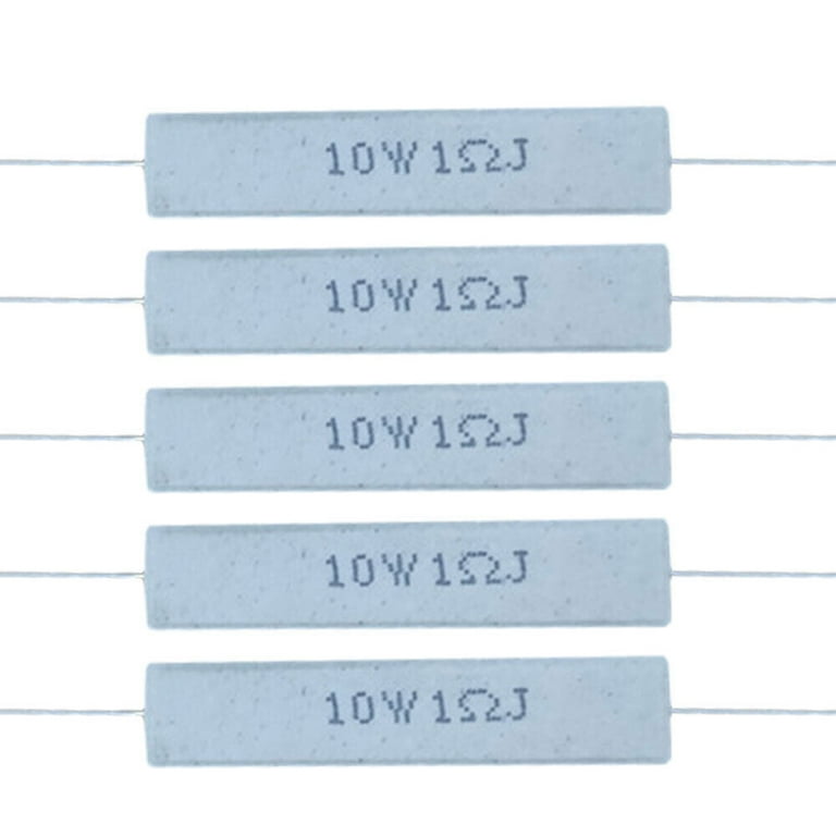 5pcs 1 ohm 1RJ 10 watt Axial Ceramic Cement Power Resistor