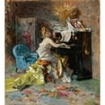thumbnail image 3 of Giovanni Boldini 15x16 Black Modern Framed Museum Art Print Titled - Lady on the Piano (Woman at a Piano), 3 of 5