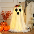 thumbnail image 2 of Halloween Table Covers - 2 Pack Ghost Face Table Cloth for Bar Wedding Party Banquet Picnic Kitchen Dining Room, White Tablecloth, L, 2 of 5