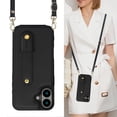 thumbnail image 2 of Case For IPhone 16 Pro Max/16 Pro/16 Plus/16, Insert Card Protective Cover Wrist Strap Phone Shell, 2 of 5