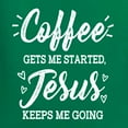thumbnail image 5 of Wild Bobby Coffee Gets Me Started Jesus Keeps Me Going Inspirational/Christian Women Racerback Tank Top, Kelly, Medium, 5 of 5