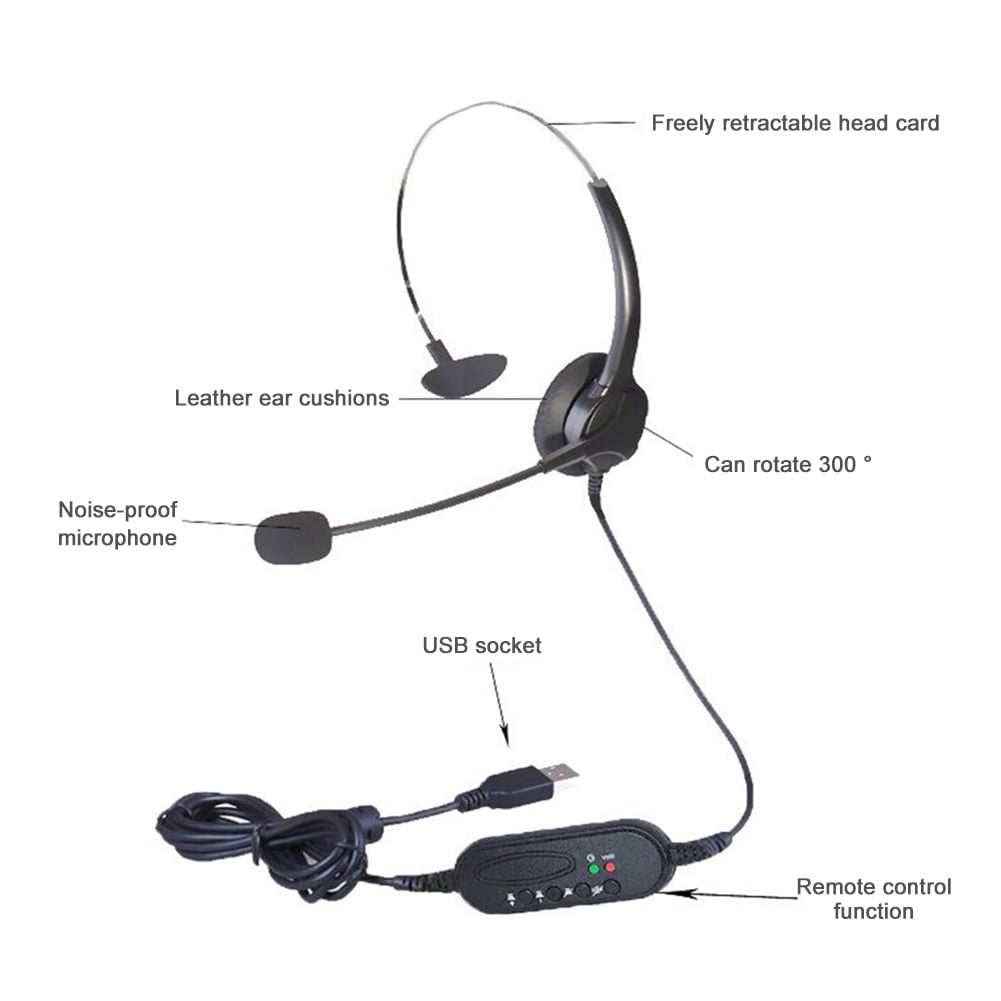 headset with microphone and usb connection