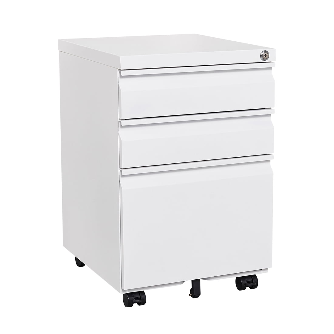 GREATMEET 3 Drawer Mobile File with Lock,Under Desk Rolling