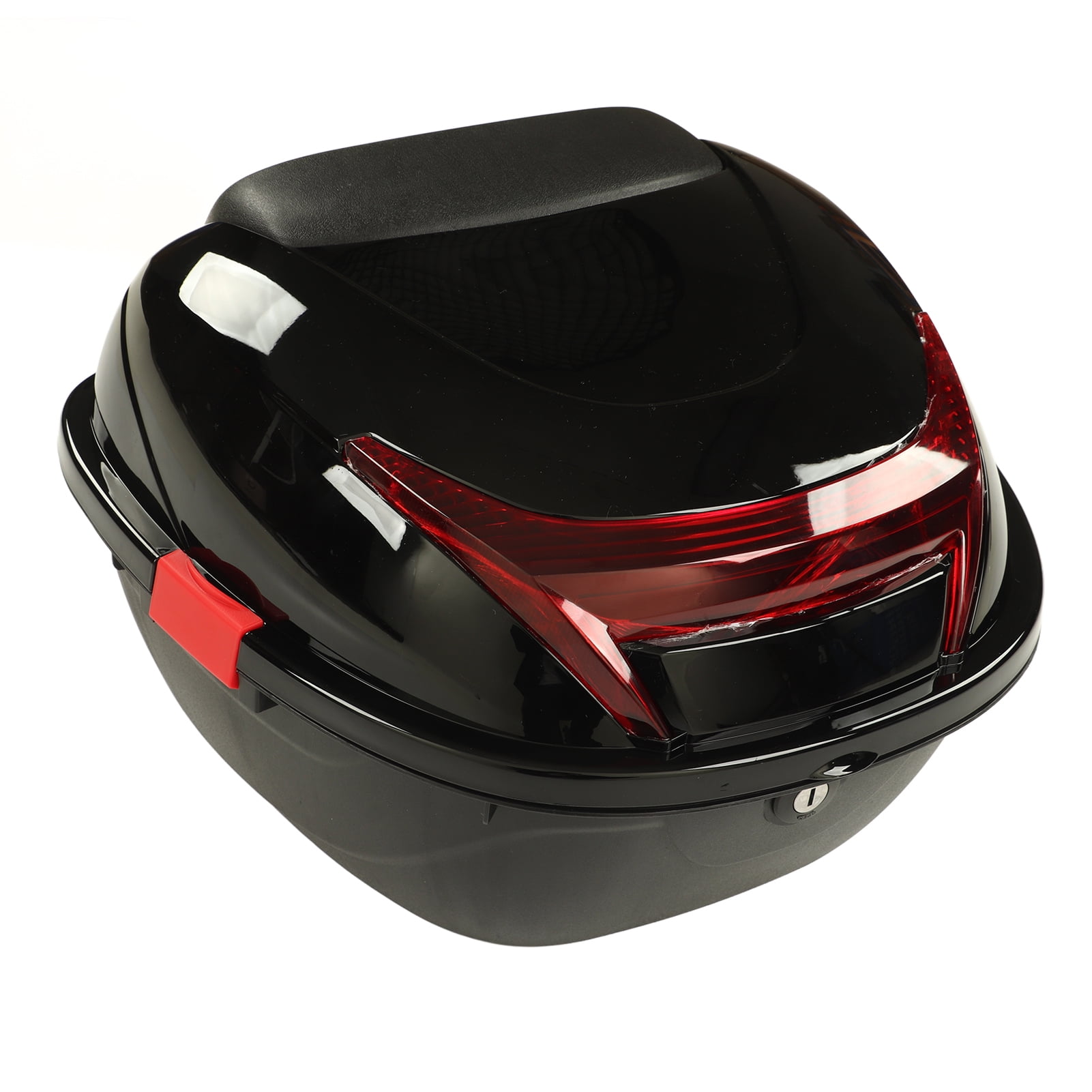 2024 Motorcycle Rear Top Box Motorbike Tail Trunk Storage Case Waterproof Lockable For Autocycle Black