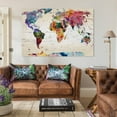 thumbnail image 3 of Watercolor World Map Canvas Art Poster And Wall Art Picture Print Modern Family Bedroom Decor Posters,Unframe-style,28×41inch (70×105cm), 3 of 8