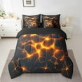 thumbnail image 2 of Erosebridal Natural Disaster Flame Bedding Sets Twin Size,Volcano Fluid Liquid Comforter Sets with Sheets,Geometric Decor,Reversible,7pcs, 2 of 5
