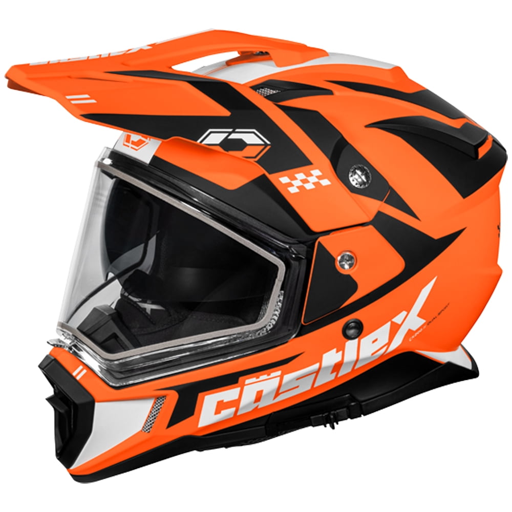 Castle X, 3618159T, Adult Dual Sport Snowmobile Helmet Dual Lens