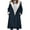 #H-Navy, variant on ZHYou Women's Coats Winter Warm V-Neck Fleece Solid Color Composite Button Outwear Hoodie Coats