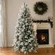 thumbnail image 1 of Arbolito de Navidad Nevado Artificial Pino de Lujo con Serie de Luz LED 210 Cm 1800 Ramas Frondoso, 1 of 7