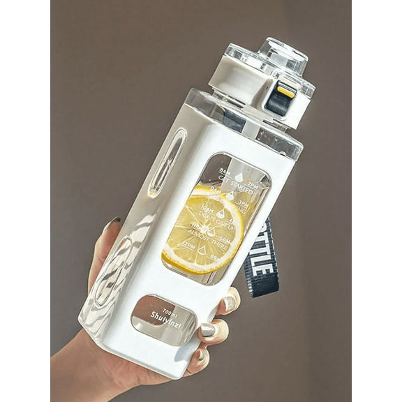 1 piece white 700ml sports water bottle, portable sippy cup. Suitable for outdoor, sports, cycling and carrying!