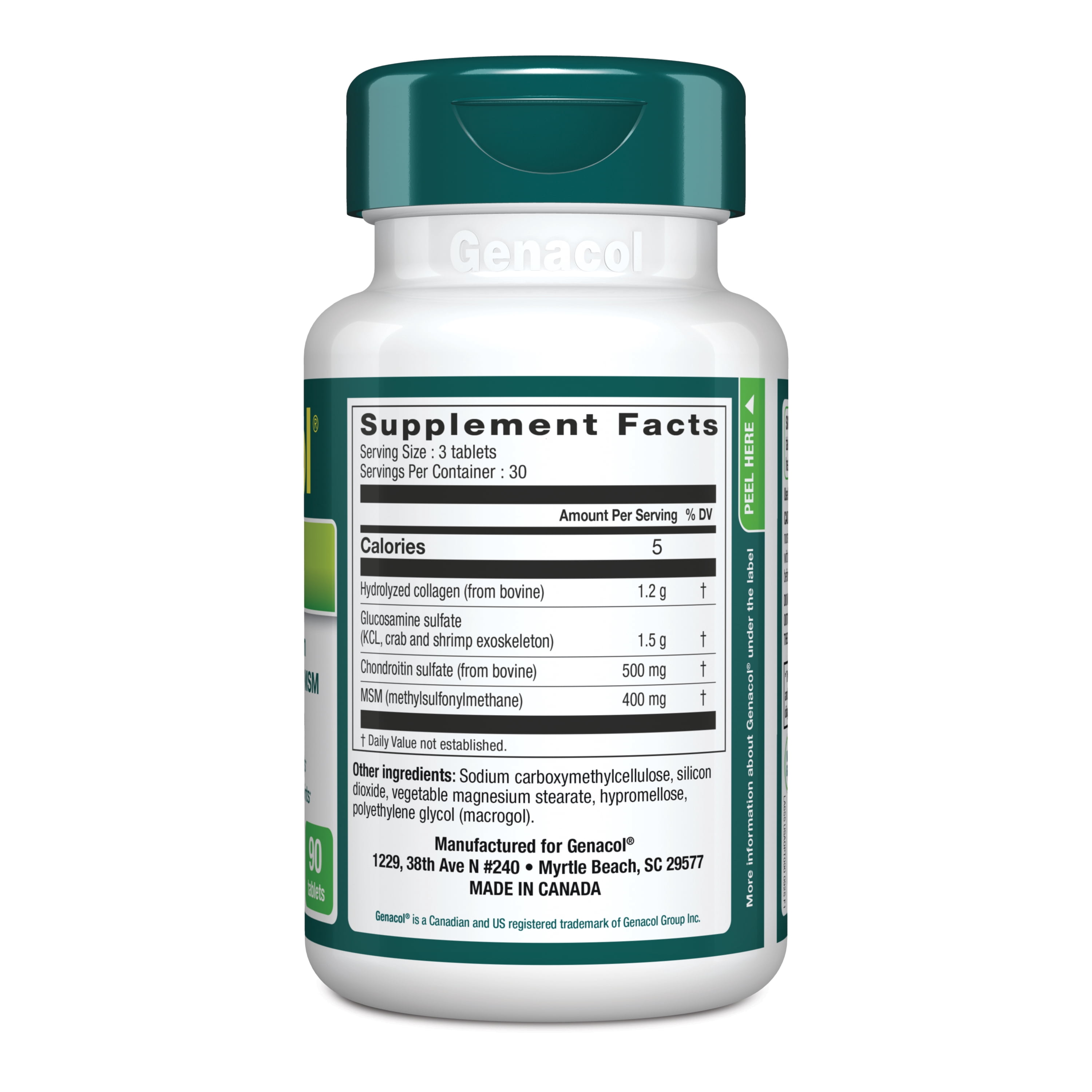 Genacol Optimum – Glucosamine, Chondroitin, MSM & Collagen for Joint Support, 90 Tablets (30-Day Supply)
