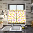 thumbnail image 4 of Yayeee Kitchen Curtains Tier Pair Light Filtering 27"x36" Rod Pocket Short Cafe Window Panel, White Stars Pattern, 4 of 7