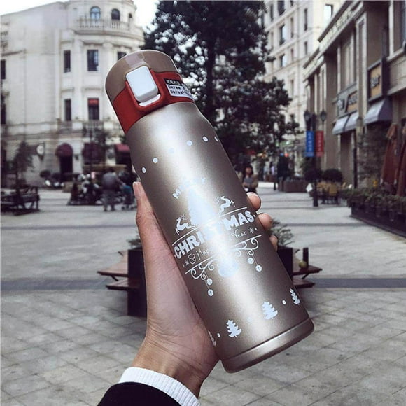 Maoww 500ml Christmas Sports Thermal Bottle Vacuum Insulated Water Bottle Stainless Steel Water Bottles