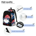 thumbnail image 4 of Picia Gnome Independence Day Printed Canvas Daypack - Stylish and Durable Vintage Compact Backpack - Class, Work, Travel, or Laptop Bookbag,Organized Compartments-Small, 4 of 6